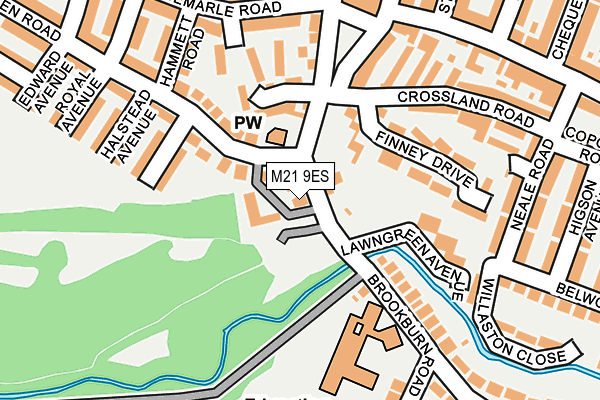 M21 9ES map - OS OpenMap – Local (Ordnance Survey)