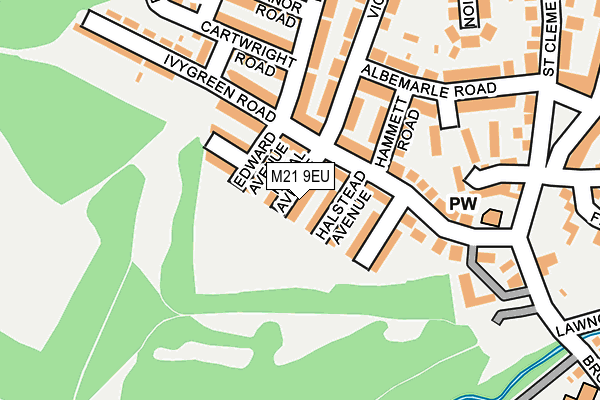 M21 9EU map - OS OpenMap – Local (Ordnance Survey)