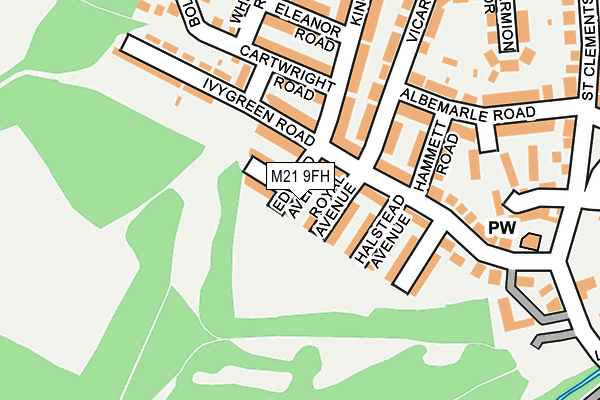 M21 9FH map - OS OpenMap – Local (Ordnance Survey)