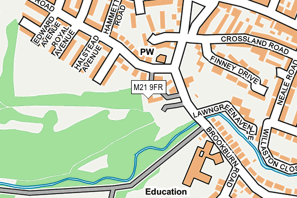 M21 9FR map - OS OpenMap – Local (Ordnance Survey)