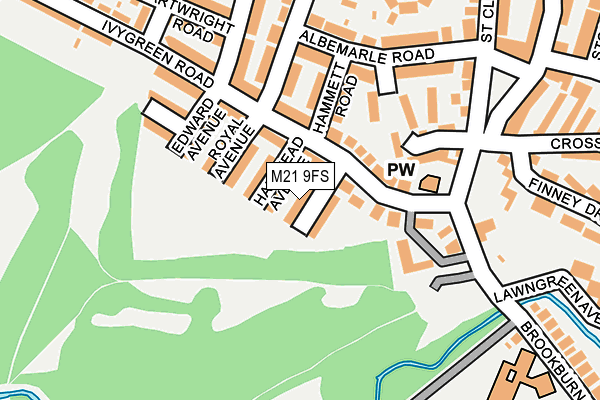 M21 9FS map - OS OpenMap – Local (Ordnance Survey)