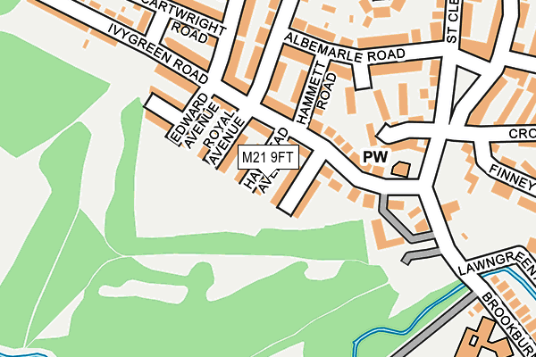 M21 9FT map - OS OpenMap – Local (Ordnance Survey)