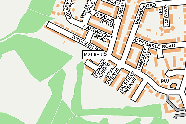 M21 9FU map - OS OpenMap – Local (Ordnance Survey)