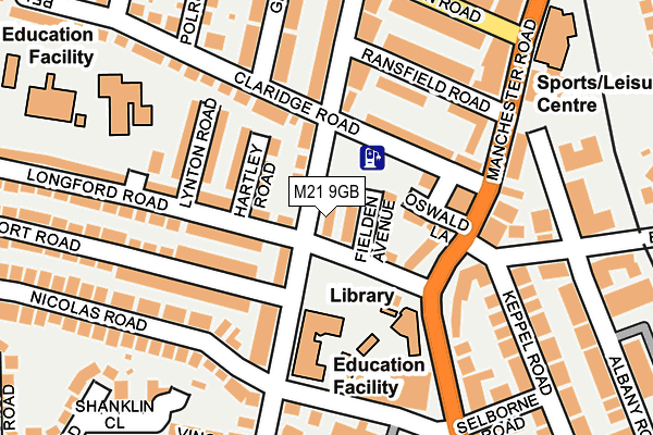 M21 9GB map - OS OpenMap – Local (Ordnance Survey)