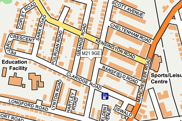 M21 9GE map - OS OpenMap – Local (Ordnance Survey)