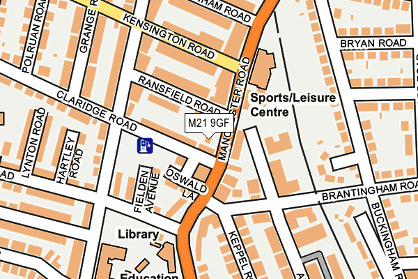 M21 9GF map - OS OpenMap – Local (Ordnance Survey)