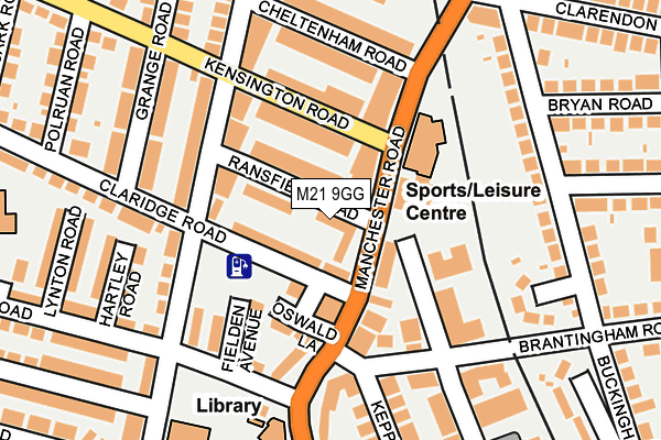 M21 9GG map - OS OpenMap – Local (Ordnance Survey)