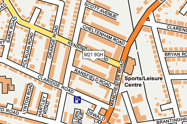 M21 9GH map - OS OpenMap – Local (Ordnance Survey)