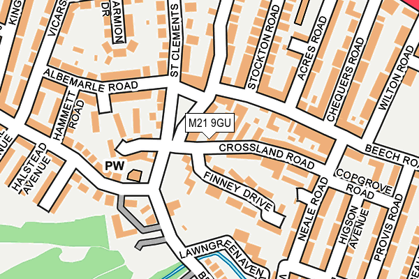 M21 9GU map - OS OpenMap – Local (Ordnance Survey)