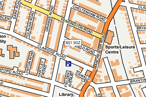 M21 9GZ map - OS OpenMap – Local (Ordnance Survey)