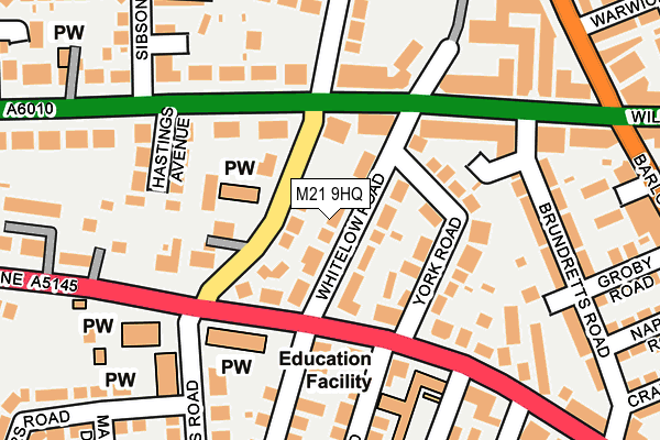 M21 9HQ map - OS OpenMap – Local (Ordnance Survey)