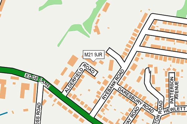 M21 9JR map - OS OpenMap – Local (Ordnance Survey)