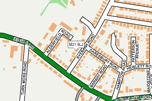 M21 9LJ map - OS OpenMap – Local (Ordnance Survey)