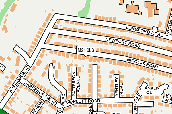 M21 9LS map - OS OpenMap – Local (Ordnance Survey)