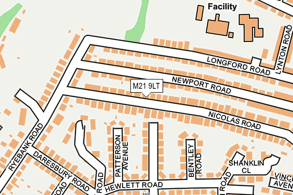 M21 9LT map - OS OpenMap – Local (Ordnance Survey)