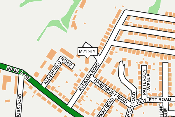 M21 9LY map - OS OpenMap – Local (Ordnance Survey)