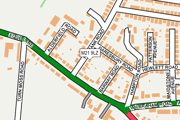 M21 9LZ map - OS OpenMap – Local (Ordnance Survey)