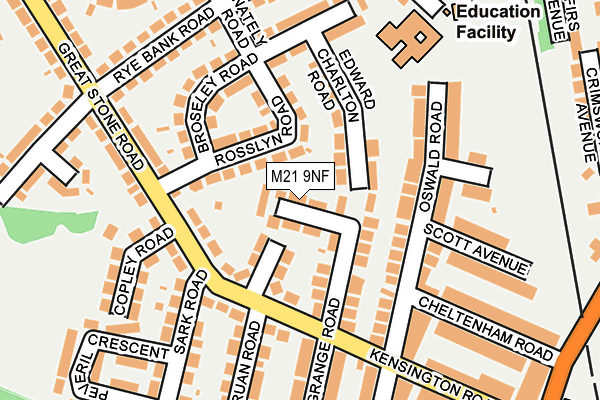 M21 9NF map - OS OpenMap – Local (Ordnance Survey)
