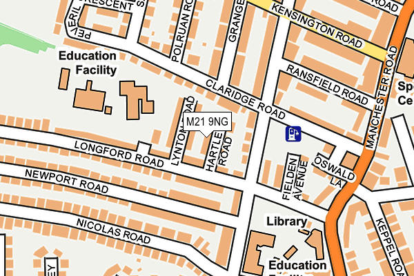 M21 9NG map - OS OpenMap – Local (Ordnance Survey)