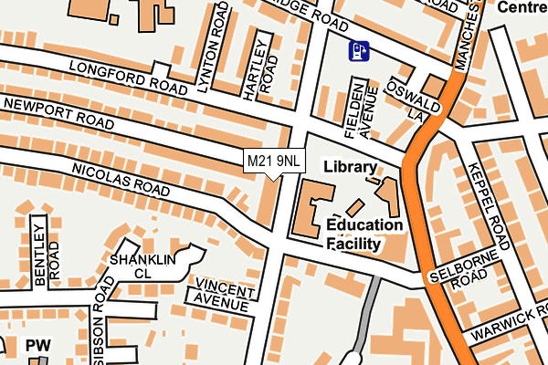 M21 9NL map - OS OpenMap – Local (Ordnance Survey)