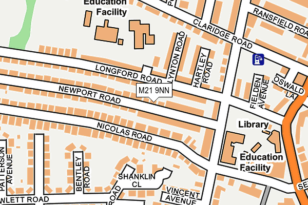 M21 9NN map - OS OpenMap – Local (Ordnance Survey)