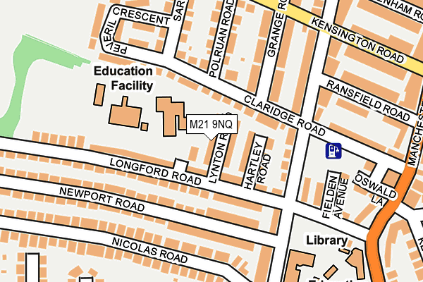 M21 9NQ map - OS OpenMap – Local (Ordnance Survey)