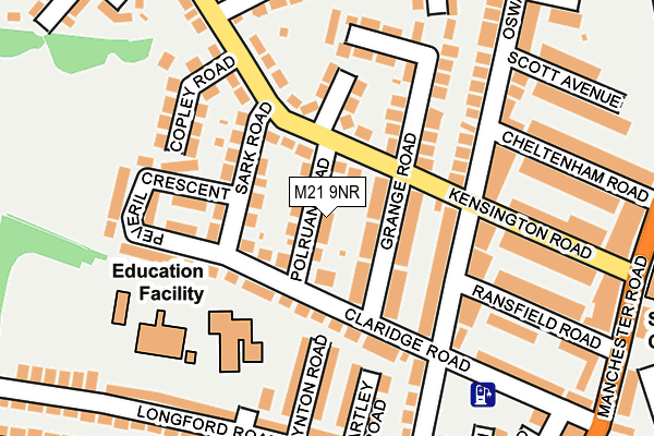 M21 9NR map - OS OpenMap – Local (Ordnance Survey)