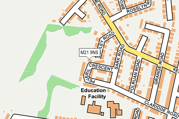 M21 9NS map - OS OpenMap – Local (Ordnance Survey)