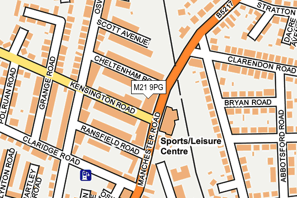 M21 9PG map - OS OpenMap – Local (Ordnance Survey)