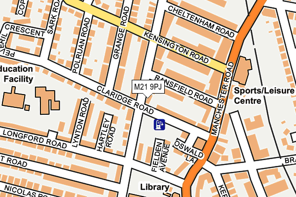 M21 9PJ map - OS OpenMap – Local (Ordnance Survey)