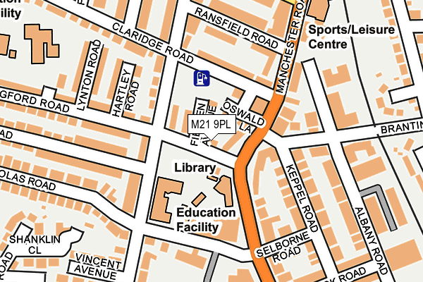 M21 9PL map - OS OpenMap – Local (Ordnance Survey)