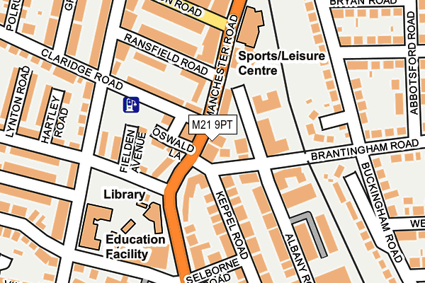 M21 9PT map - OS OpenMap – Local (Ordnance Survey)