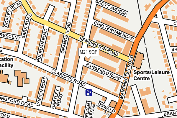 M21 9QF map - OS OpenMap – Local (Ordnance Survey)