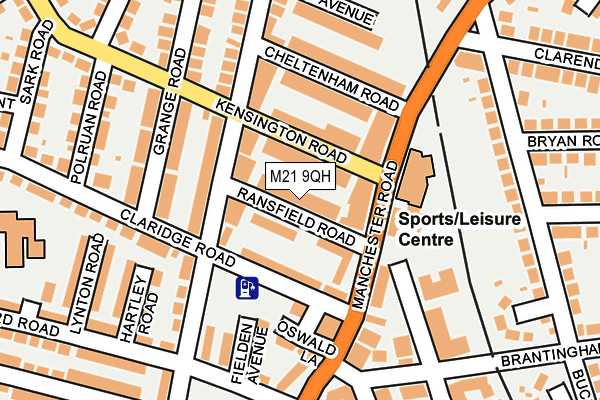 M21 9QH map - OS OpenMap – Local (Ordnance Survey)