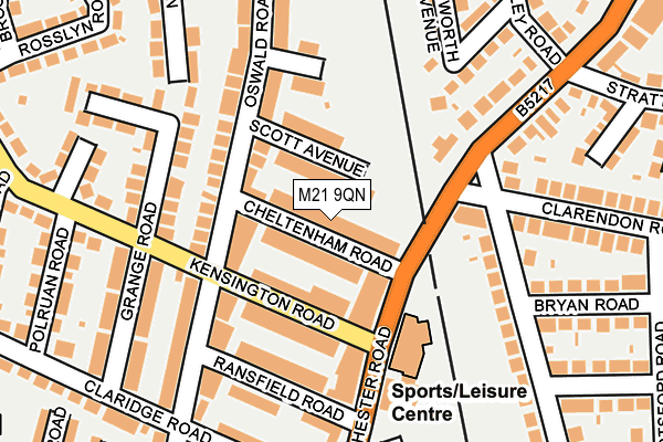 M21 9QN map - OS OpenMap – Local (Ordnance Survey)