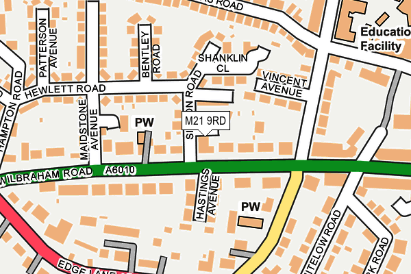 M21 9RD map - OS OpenMap – Local (Ordnance Survey)