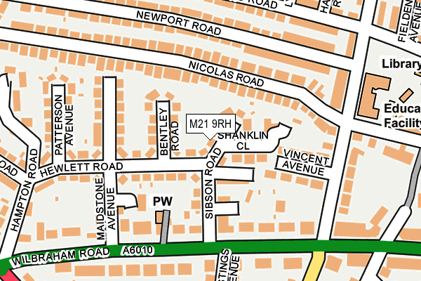 M21 9RH map - OS OpenMap – Local (Ordnance Survey)