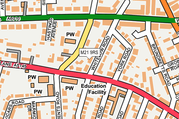 M21 9RS map - OS OpenMap – Local (Ordnance Survey)