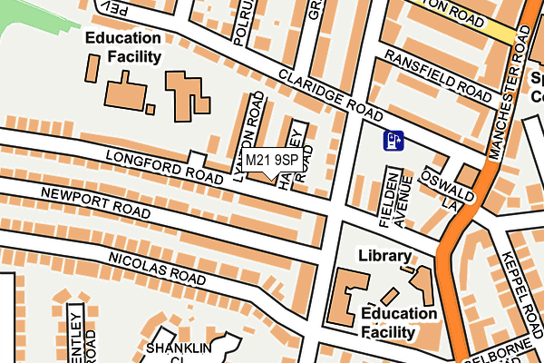 M21 9SP map - OS OpenMap – Local (Ordnance Survey)