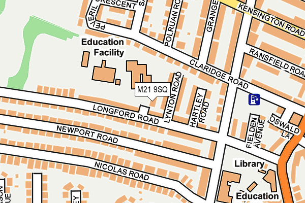 M21 9SQ map - OS OpenMap – Local (Ordnance Survey)