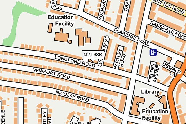 M21 9SR map - OS OpenMap – Local (Ordnance Survey)