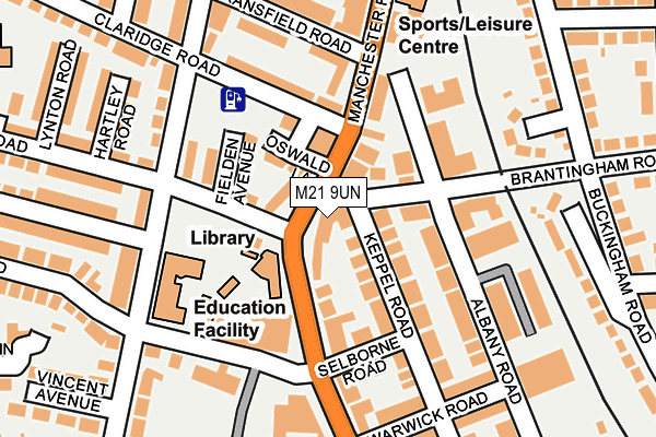 M21 9UN map - OS OpenMap – Local (Ordnance Survey)