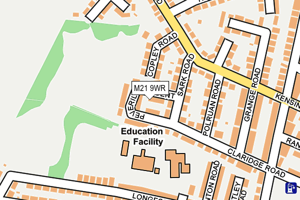 M21 9WR map - OS OpenMap – Local (Ordnance Survey)