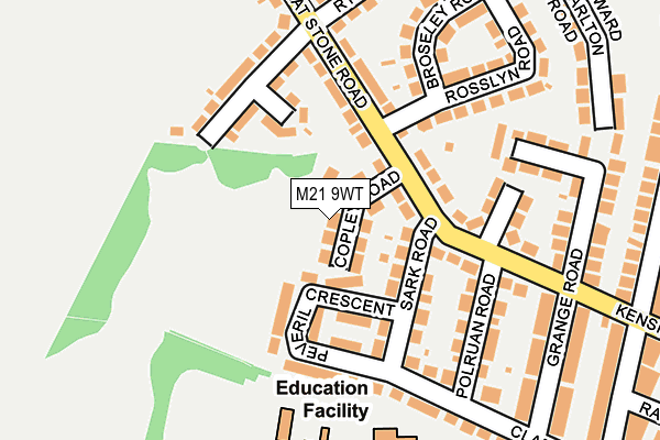 M21 9WT map - OS OpenMap – Local (Ordnance Survey)