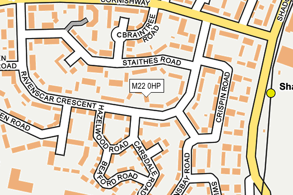 M22 0HP map - OS OpenMap – Local (Ordnance Survey)