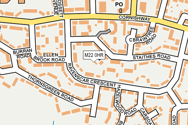 M22 0HR map - OS OpenMap – Local (Ordnance Survey)