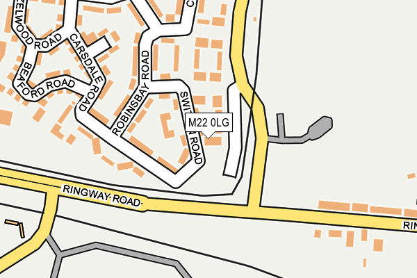 M22 0LG map - OS OpenMap – Local (Ordnance Survey)