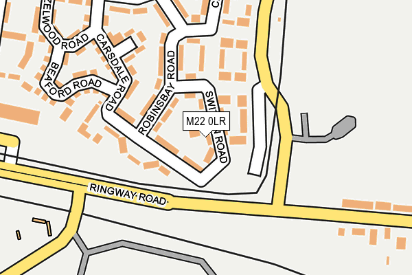 M22 0LR map - OS OpenMap – Local (Ordnance Survey)