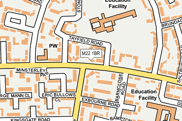 M22 1BR map - OS OpenMap – Local (Ordnance Survey)