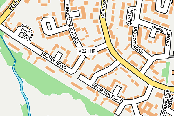 M22 1HP map - OS OpenMap – Local (Ordnance Survey)